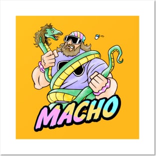 macho vs snake Posters and Art